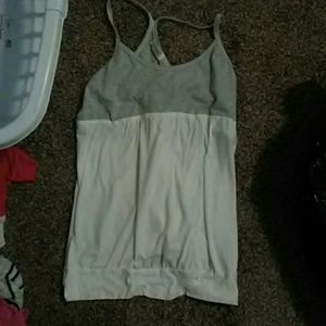White and grey tank top